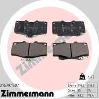 Zimmermann Bremsbelagsatz Scheibenbremse 21679.150.1 FüR Land 21679 Toyota Hilux