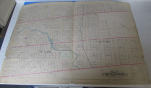1898  SCRANTON PA - (WARD 19 & 20)  - ATLAS PLATE 21  - CANVAS  32 x 22