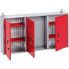 Clarke CWC114 1140mm Three Door Wall Cabinet Steel Workshop Storage Unit UK Pro