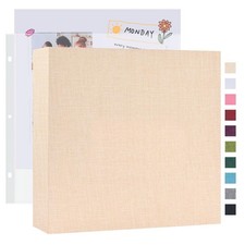 Mublalbum 12x12 Inch Large 3 Ring DIY Scrapbook Photo Album with 40 Plastic S...