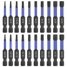 Impact Hex Head Allen Wrench Drill Bit Set 20 Pcs - MetricSAE, S2 Steel Hex B...
