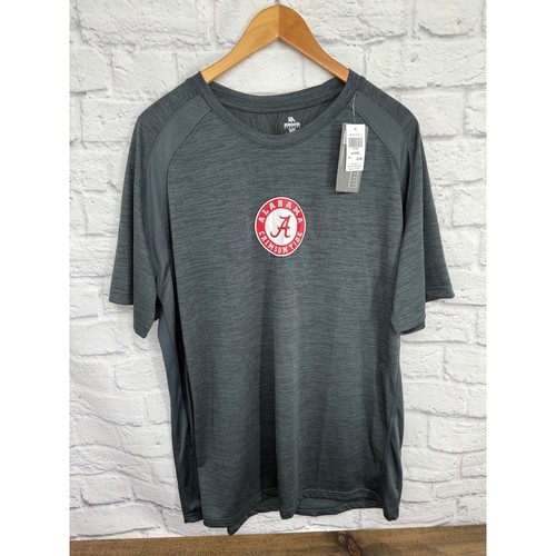 Alabama Crimson Tide Mens XL Performance T-Shirt Gray Heather Football Baseball
