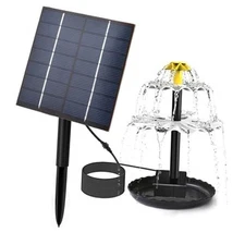  3-Tier Solar Bird Bath Fountain Water Pump Solar Powered Waterfall Feature 