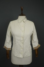 Burberry White Regular Fit Long Sleeve Collared Casual Button Up Shirt Size L