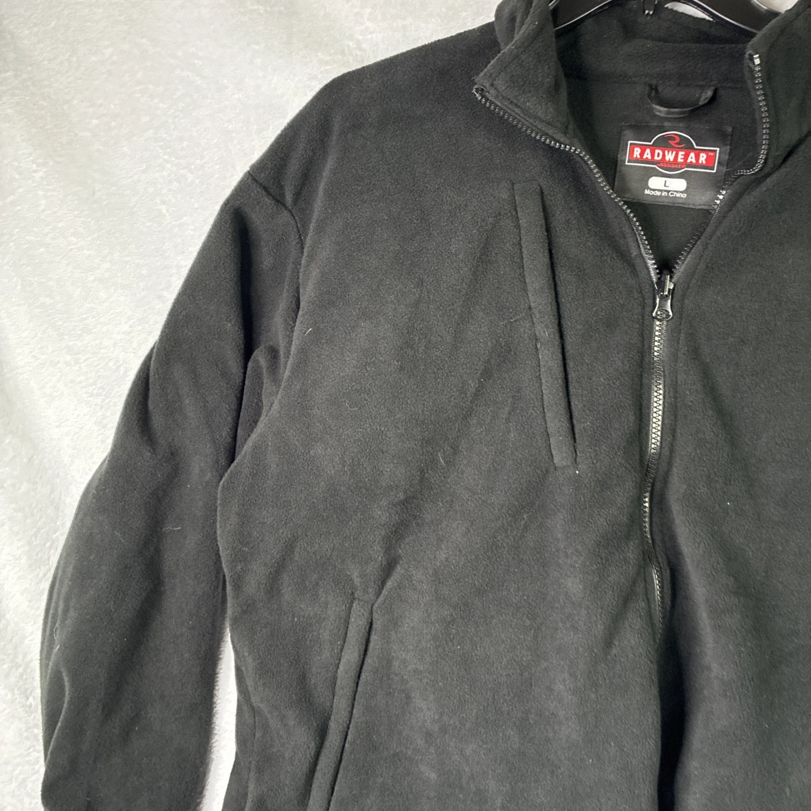 Radwear Radians Fleece Jacket Mens Large Black Full Zip Workwear Outdoor - product detail image 2
