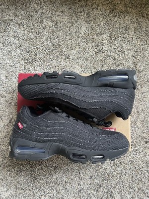 Size 12.5 - Levi's x Nike Air Max 95 OG Black Anthracite for sale