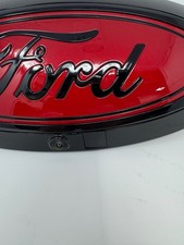 Oem Ford Grille Emblem W Front Camera Custom Painted Rapid Red Gloss Black