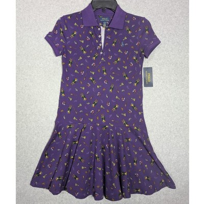 sachin and babi light blue dress Short Sleeve Ruffle Piqu Polo Dress Navy / XL (14/16)
