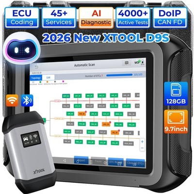 XTOOL D9S Online Coding Scanner Full System AI Diagnostic Tool Key Programmer