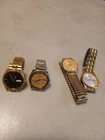 Vintage Lot Of 4 VINTAGE MEN'S WATCHES 2 SEIKO CITIZEN WALTHAM ORIGINAL BAND