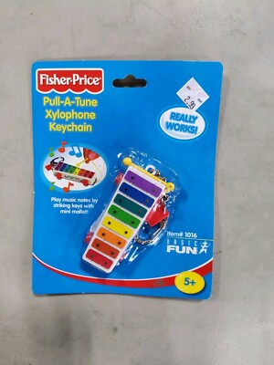 #ad Fisher Price Basic Fun Pull A Tune Xylophone Key Chain Toy Works Music Fun B51 2 $56.24