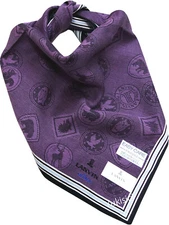 Lanvin en Bleu Men Handkerchief Animals Stamp +Logo  Easy Care Cotton 50cm