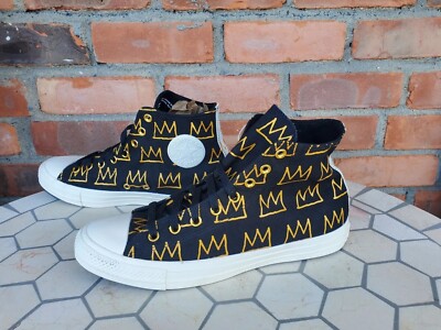 Sz 9.5 JEAN-MICHEL BASQUIAT X CONVERSE Ctas Hi Biggie Smalls Crown Rare Shoe