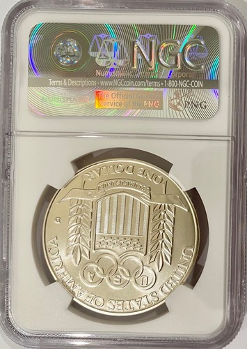 1992-D Olympics Baseball Commemorative Silver Dollar NGC MS-70 - Picture 2 of 4