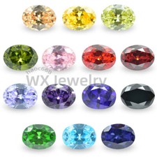 50pcs 2x3~13x18mm Color Oval shape Loose Cubic Zirconia Store 5A DIY for Jewelry