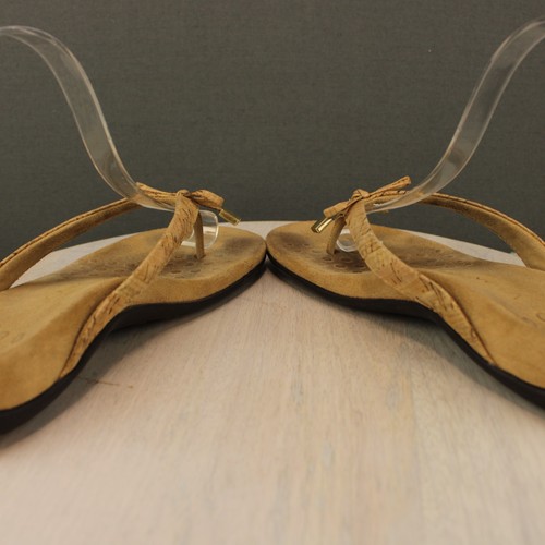 Sandalia Tanga Vionic Bella Mujer 7.5 Tostada Cuña Chanclas Arco Playa Cuero - Imagen 7 de 11