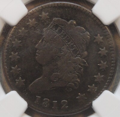 1812 Classic Head Large Cent NGC VF20 Nice Smooth Planchet