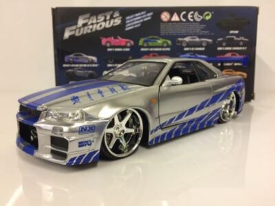 Fast and Furious Brians Nissan Skyline GT-R R34 Jada 97158 Maßstab 1:24