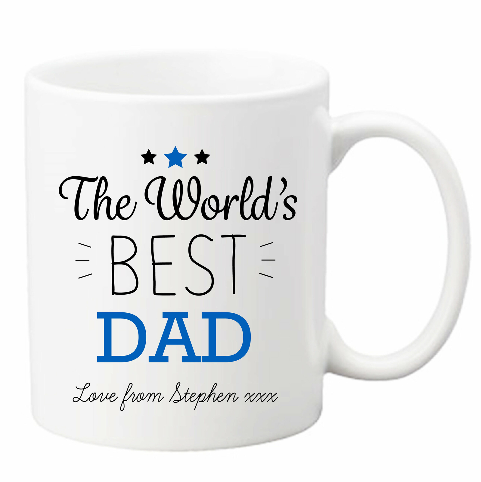Personalised The World's Best Dad Ceramic Mug Cup Dad Gift Best Dad Gift
