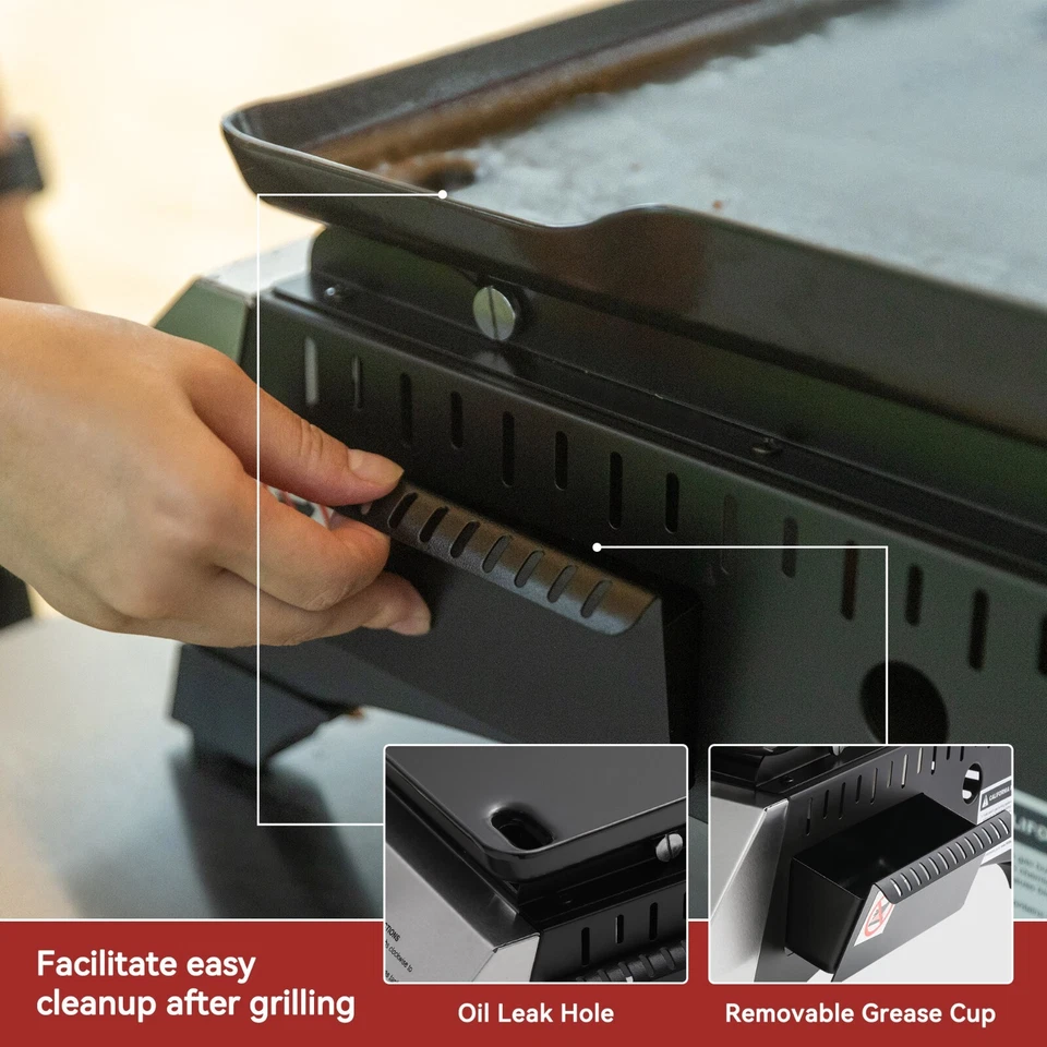 Портативный пропановый газовый гриль Royal Gourmet на 3 горелки настольная сковорода для улицы - Изображение 3 из 4