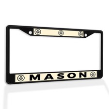 Metal License Plate Frame Vinyl Insert Mason Scale And Compass A Metal License Plate Frame Vinyl Insert Mason Scale And Compass A