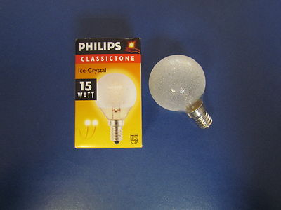 PHILIPS Glühlampe E14 15W P45  DECO 330239 Tropfenlampe Ice Crystal