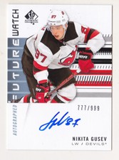 19-20 SP Authentic Nikita Gusev /999 Rookie Future Watch NJ Devils 2019