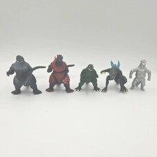 5 Pc Lot 1995 Godzilla 2.5" Mini Figure Lot Set Gashapon Mechagodzilla Green Red