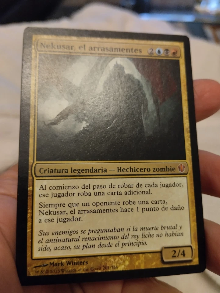 MTG NEKUSAR, THE MINDRAZER SPANISH Language Commander 2013 MYTHIC WOTC - Image 3 of 4