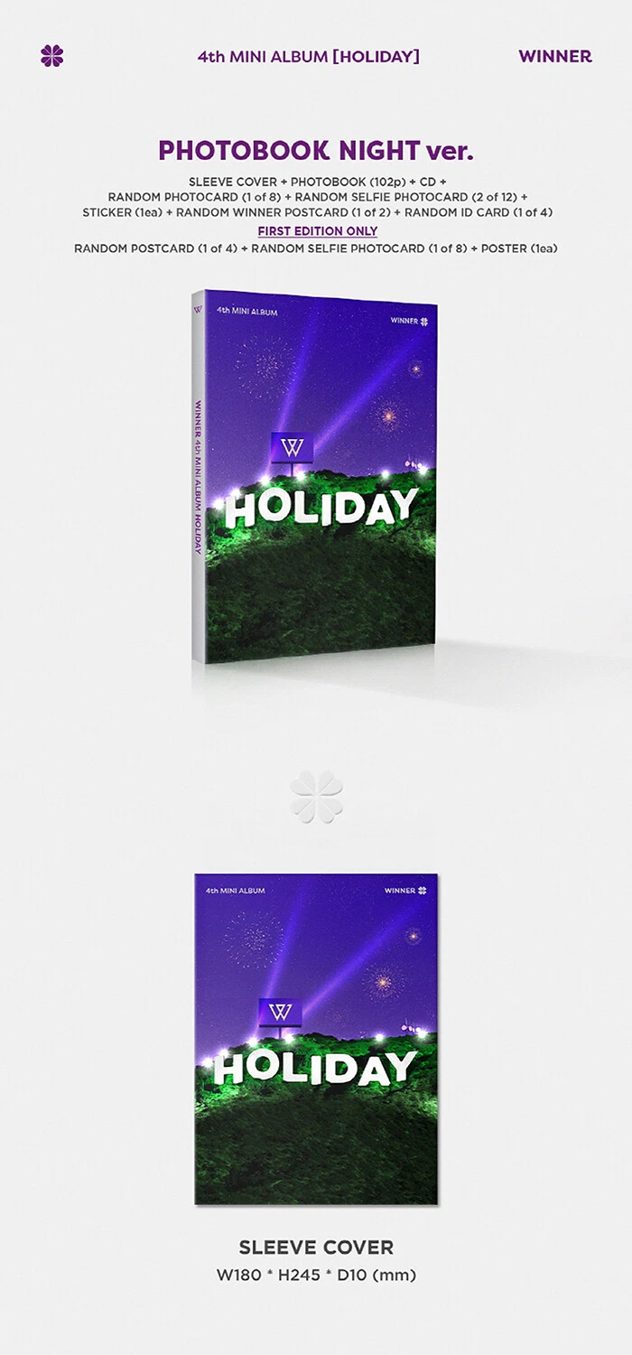 WINNER [HOLIDAY] Album PHOTO BOOK 2 Ver SET 2CD+2Photo Book+10