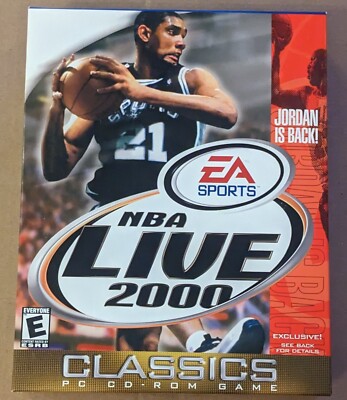 NBA Live 2000 PC Game EA Sports Classics Complete in Big Box