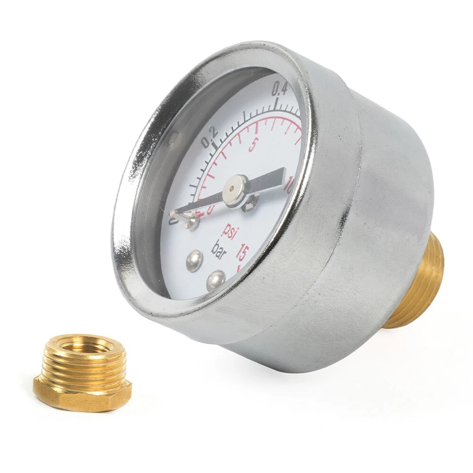 Universal Fuel Pressure Gauge 0-15psi Oil Pressure Gauge 1/8" NPT 3/8" NPT - Image 4 of 4