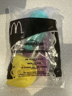 Inspector Gadget 2 McDonalds Toy Dr Claws Claw #6 Disney  Brand New!