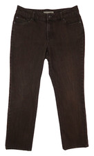 Chico s Ultimate Fit Slim Leg Platinum Dark Brown Jeans Sz 1 SHORT MEDIUM 8