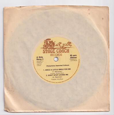 (AH64) Pinkertons Assorted Colours, Smile A Little Smile For Me - 7 inch vinyl