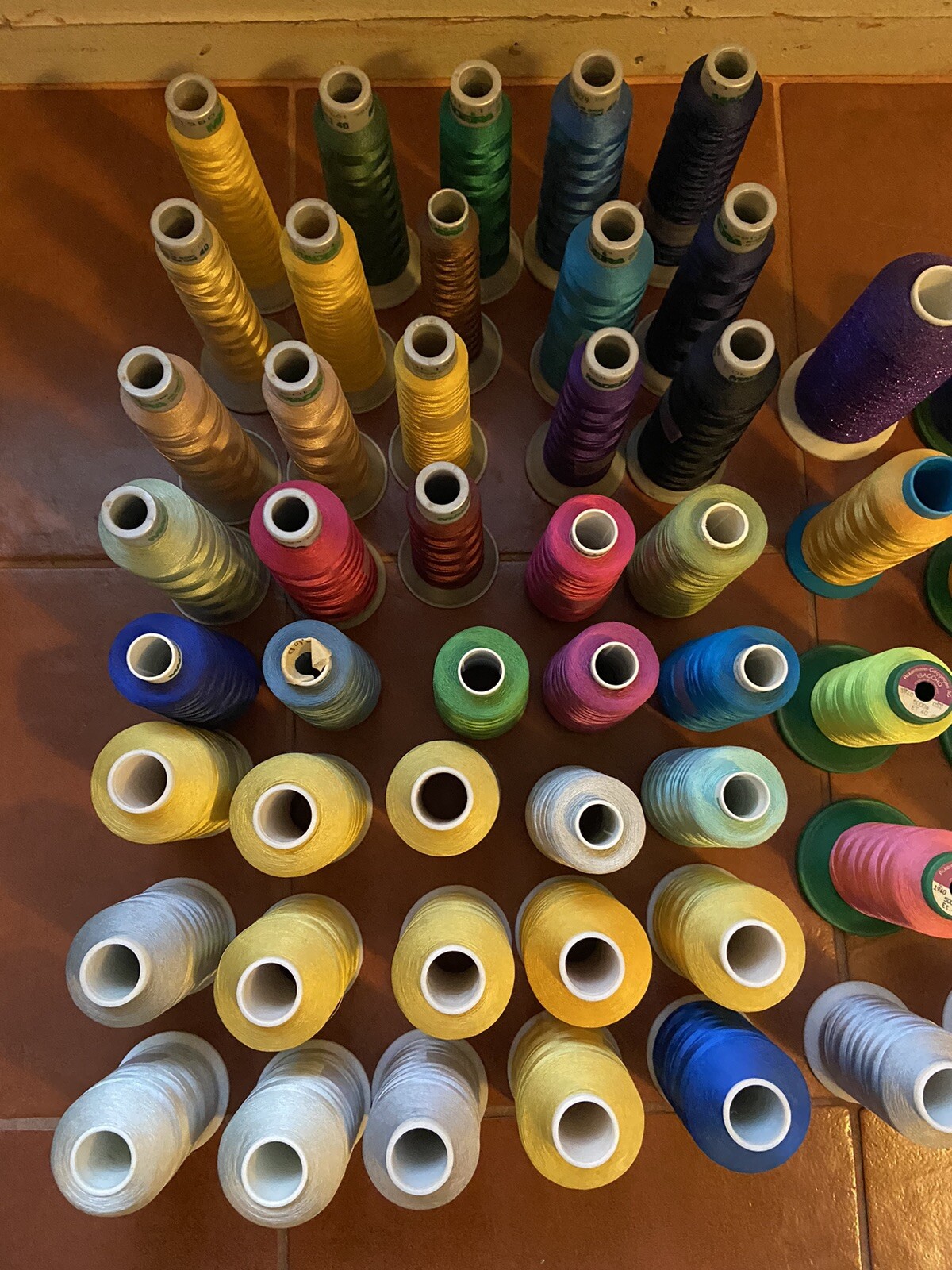 Lot of 54 Spools Threads Madeira & ISACORD Multiple Colors eBay