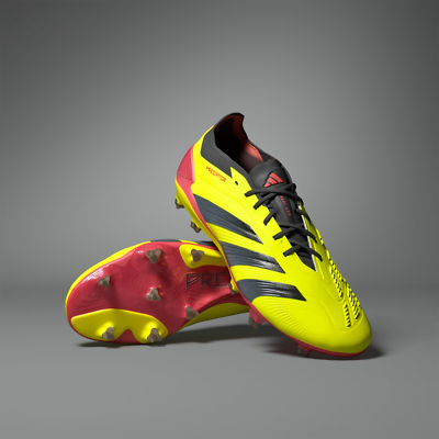 adidas Predator 24 Elite FG Solar Yellow Soccer Cleats Size 9 US
