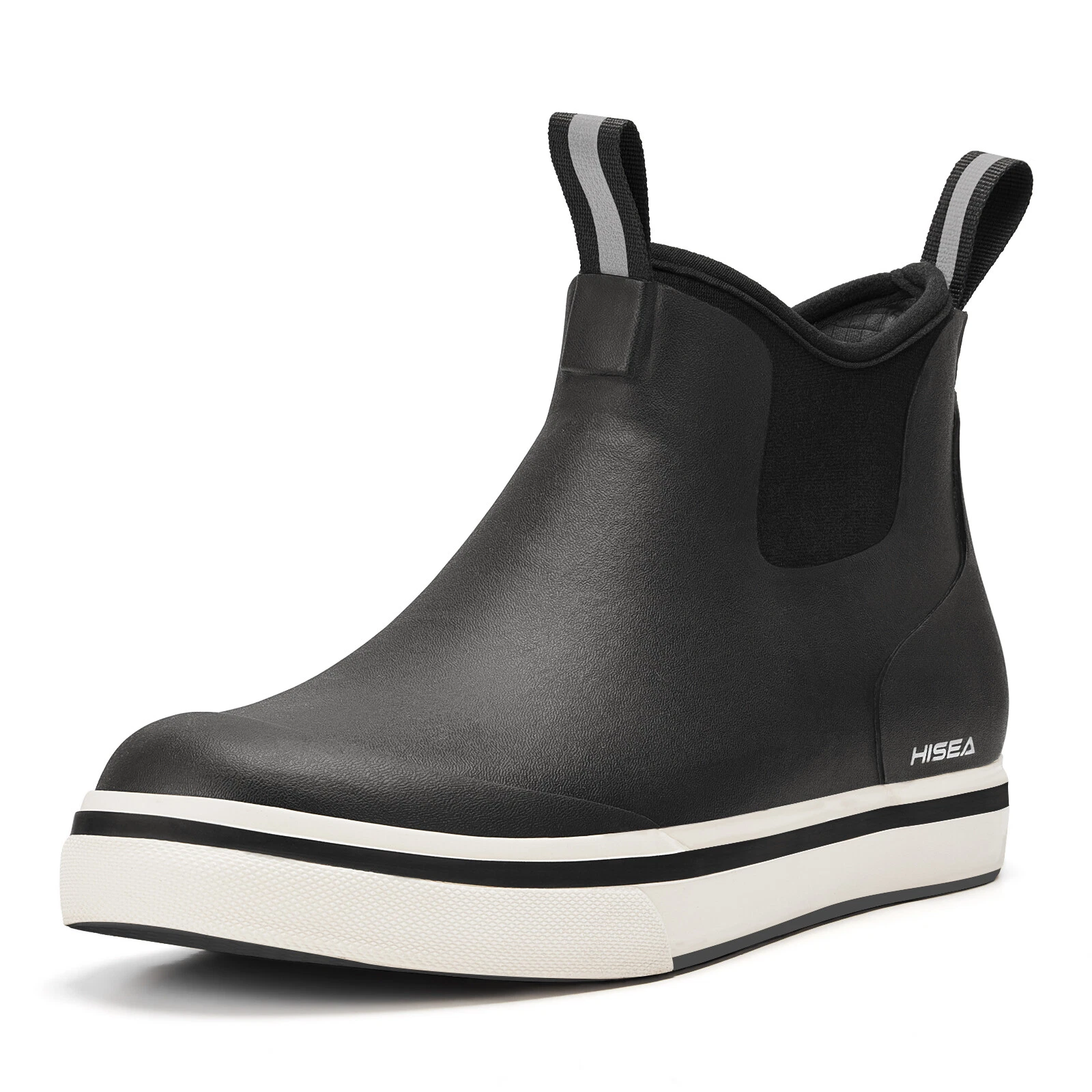 HISEA Men Ankle Deck Boots Waterproof Non-Slip Fishing Sport Chelsea Work Shoes