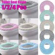 Soft Bathroom Toilet Seat Cover Pad Cushion Closestool Warmer Cover Mat Washable