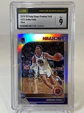 CSG 9/PSA 9 Jordan Poole Silver Rookie (RC) #223 2019-20 Panini Hoops Warriors
