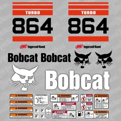 Bobcat 864 Turbo Lader Aftermarket Aufkleber / Ersatzaufkleber Set - Bild 1 von 3