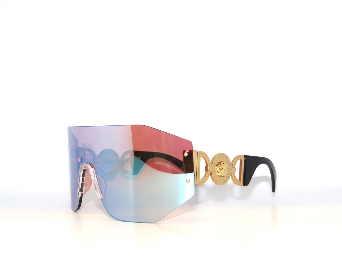 Versace 2258 1002MA Pink Mirror Blue Sunglasses VE2258 | eBay
