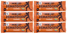 6 ME2U HEMATOGEN Classic Bars Source of Iron Energy & Vitamin C 50g 1.8oz