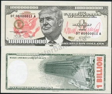 USA ONE BILLION DOLLARS DONALD TRUMP SECURITY FANTASY ART NOTE STEBBINS GABRIS!