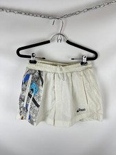 Asics vintage 90s printed white shorts