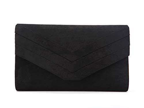 And Handbags Envelope Evening Clutch Crossbody Bags Black-upgraded