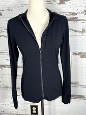 ATHLETA Women's Shanti Full Zip Jacket Powervita Black Sz Small 405475 EUC