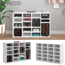 Schuhschrank LYSANDER Weiß Schuhständer Schuhablage Flur Diele Regal VICCO 