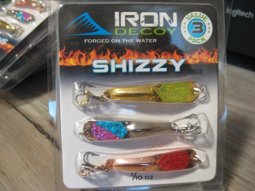 3 Iron Decoy 1/10 Oz Shizzy Steely Spoons - Ball Chain - 2" Fishing Baits