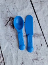 Little Tikes Pretend Play Plastic Blue 2 Piece Spoon Knife Utensil Set